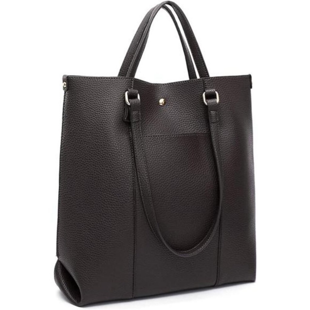 Tote Bag, Large Shoulder Handbag Deep Brown